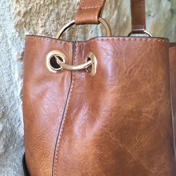 New! Anthropologie 2 in 1 vegan bucket bag - Picture 4 of 8
